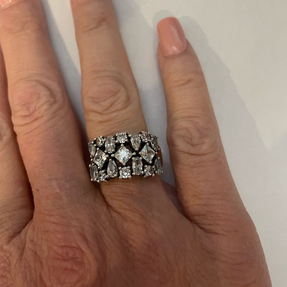 Silpada ‘COSMO’ Cubic Zirconia Sterling Silver Ring NEW R2385 - Picture 8 of 16